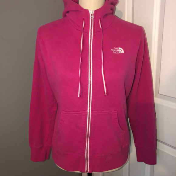 The North Face Tops - North Face Pink Zip Up Hoodie